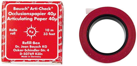 Image of Arti-Check® Occlusionspapier 40µ Nachfüllpackung - 22mm breit - rot