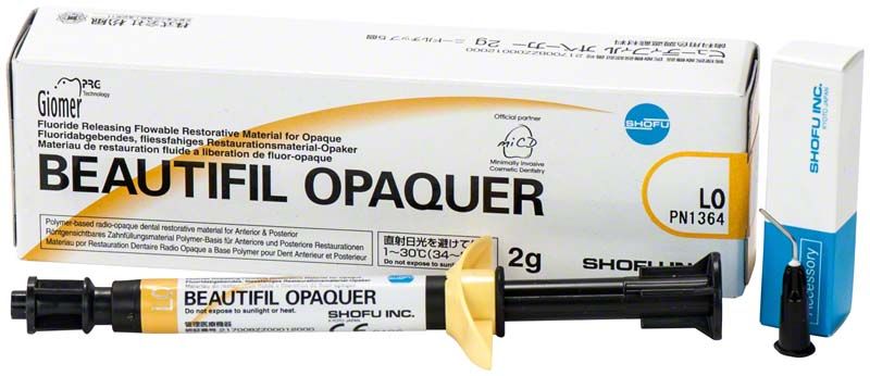 Beautifil Opaker Light Opaque LO mit Verpackung und Spritze.