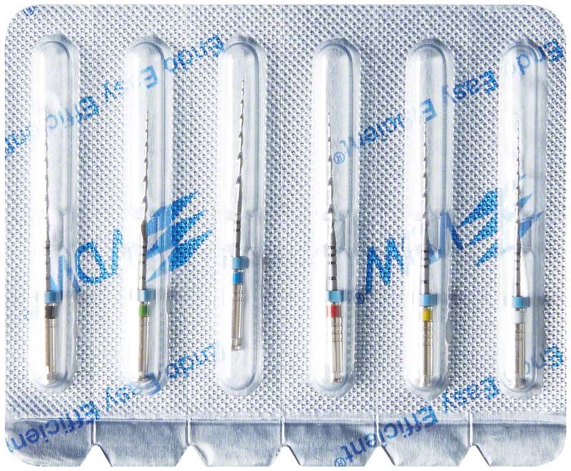 Mtwo® NiTi-Instrumente 21mm in Blisterverpackung, Größen 035-040.