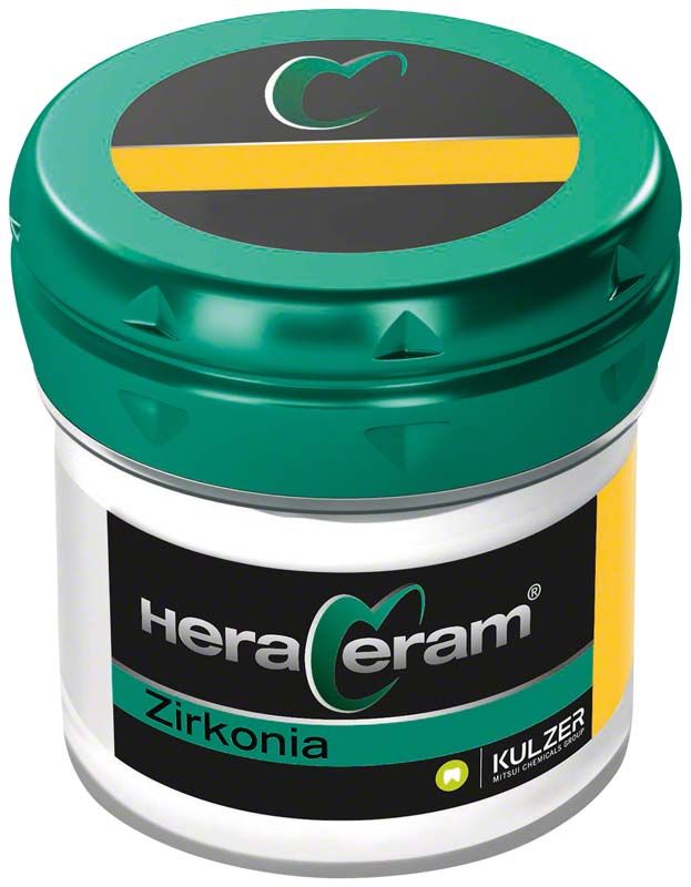 HeraCeram Zirkonia Value VL3 in grün-weißer Verpackung mit Logo.