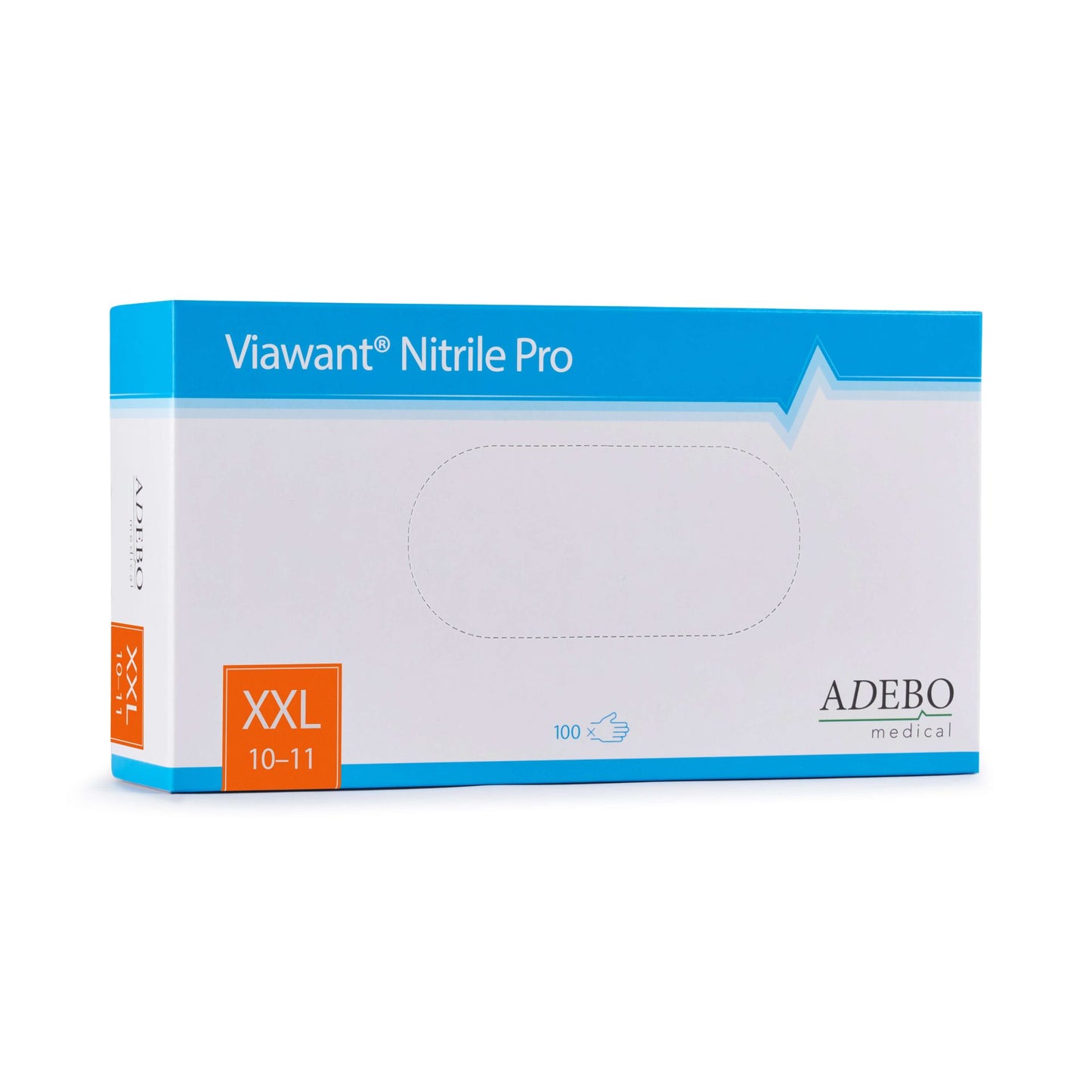 Viawant Nitrile Pro Einmalhandschuhe XXL, blaue Verpackung, 100 Stück.