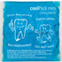 Gel-Kaltkompresse coolPack mini mit Aufdruck "Gute Besserung" und Zahn-Grafik.