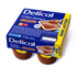 Verpackung von Delical Dessertcreme HP HC Schokolade, laktosefrei, mit vier Bechern.