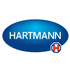 Hartmann-Logo auf blauem ovalem Hintergrund mit rotem H-Symbol.