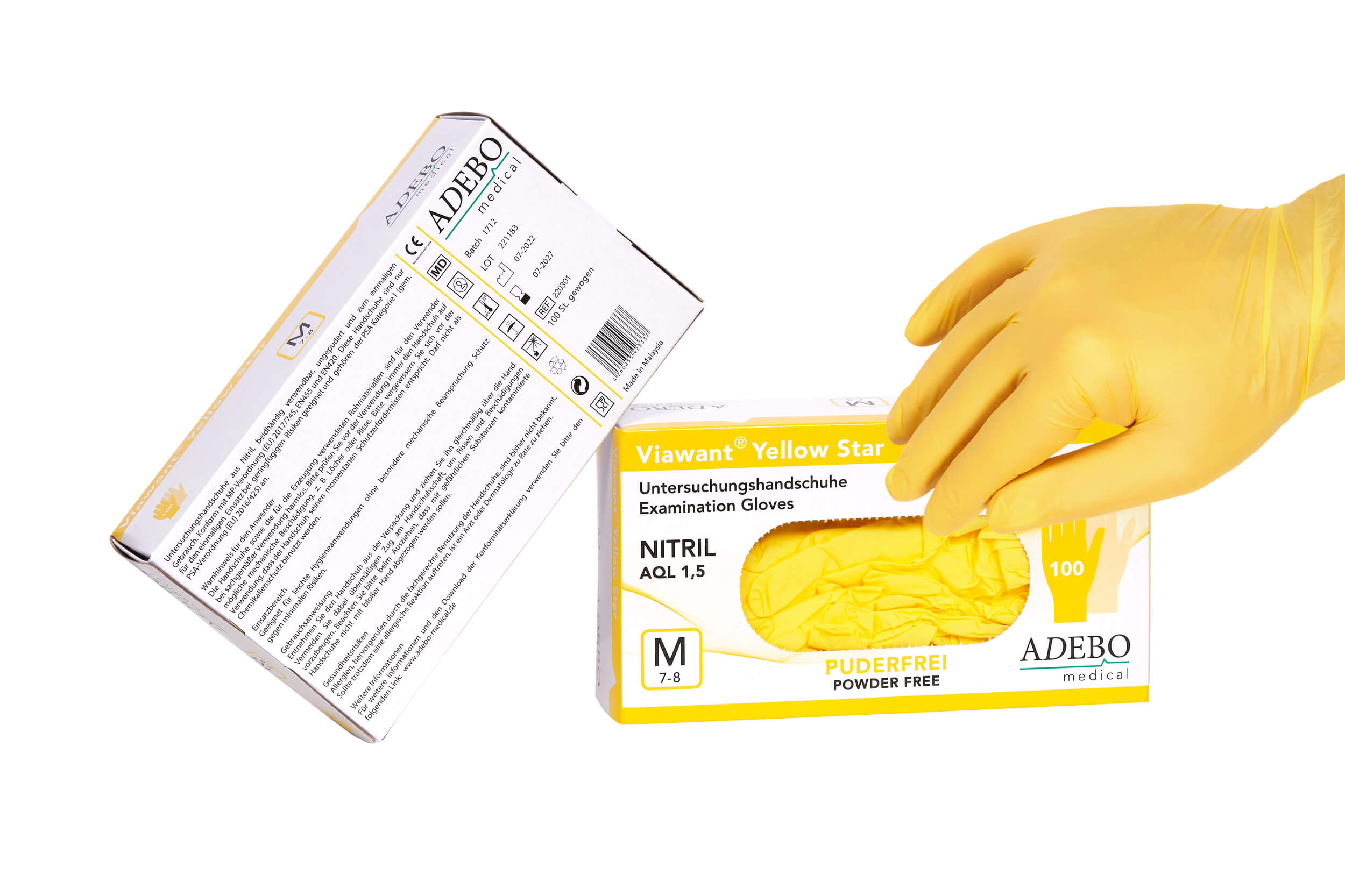 Viawant Yellow Star - Einmalhandschuhe aus Nitril