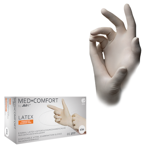 MED-COMFORT Latexhandschuhe weiß puderfrei