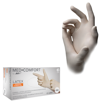 MED-COMFORT Latexhandschuhe weiß puderfrei