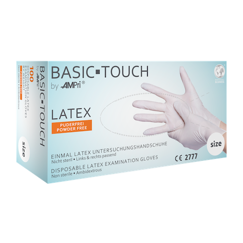 Basic-Touch Latexhandschuhe puderfrei weiß
