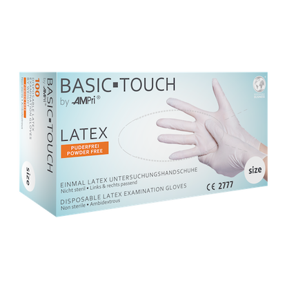 Basic-Touch Latexhandschuhe puderfrei weiß
