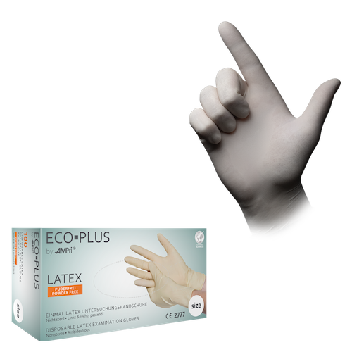 Latexhandschuhe weiß puderfrei ECO-PLUS
