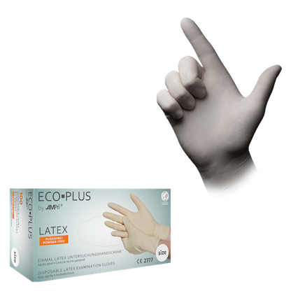 Latexhandschuhe weiß puderfrei ECO-PLUS