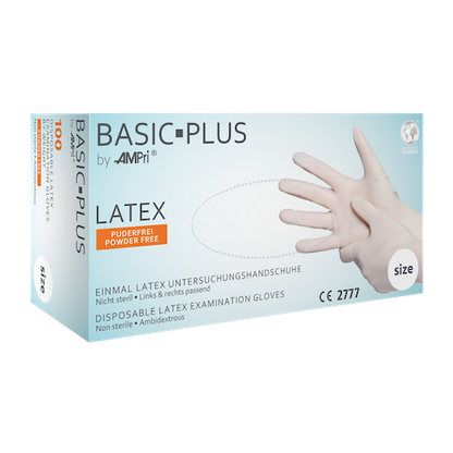 BASIC-PLUS Latexhandschuhe, puderfrei