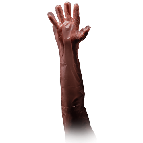 PE-Veterinärhandschuh, orange, Unisize, extra lang
