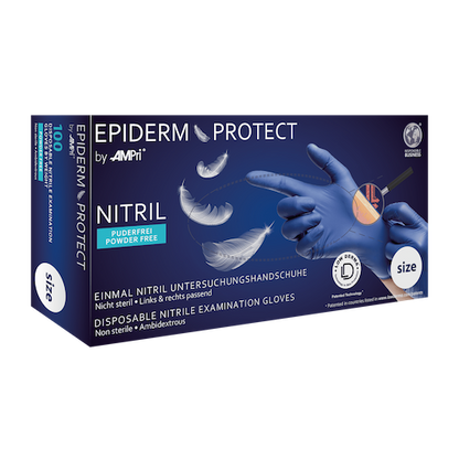 Nitrilhandschuhe Epiderm Protect metallblau, puderfrei