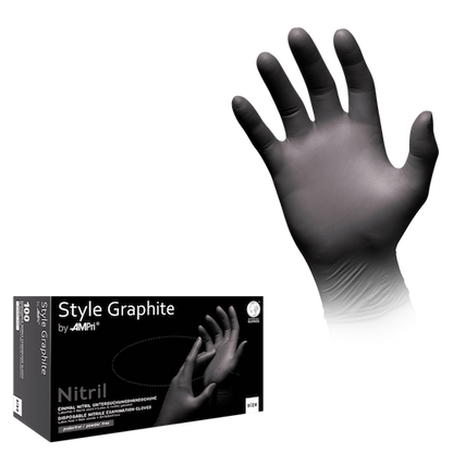 STYLE Graphite Nitrilhandschuhe anthrazit puderfrei