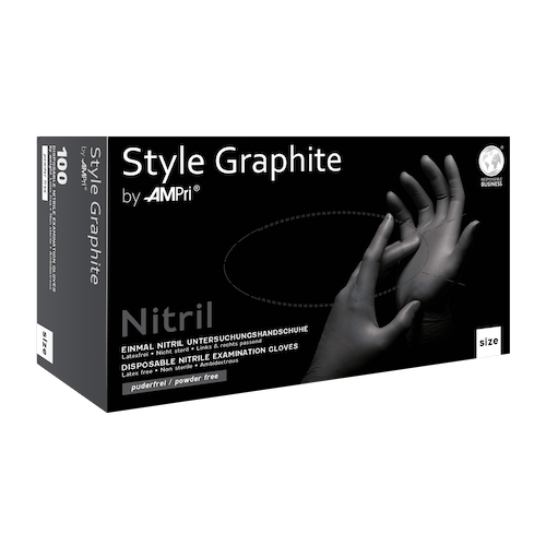 STYLE Graphite Nitrilhandschuhe anthrazit puderfrei