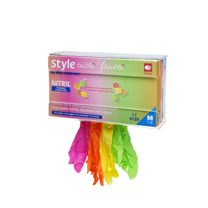 STYLE tutti frutti, Nitrilhandschuhe bunt Farbenmix