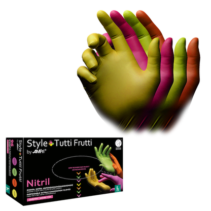 STYLE tutti frutti, Nitrilhandschuhe bunt Farbenmix