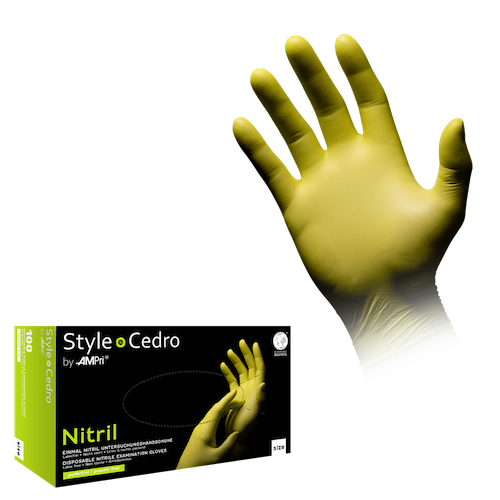 STYLE Cedro, Nitrilhandschuhe grün puderfrei