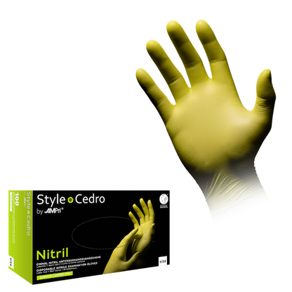 STYLE Cedro, Nitrilhandschuhe grün puderfrei