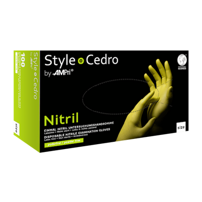 STYLE Cedro, Nitrilhandschuhe grün puderfrei