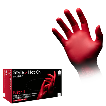 STYLE Hot Chili, Nitrilhandschuhe rot