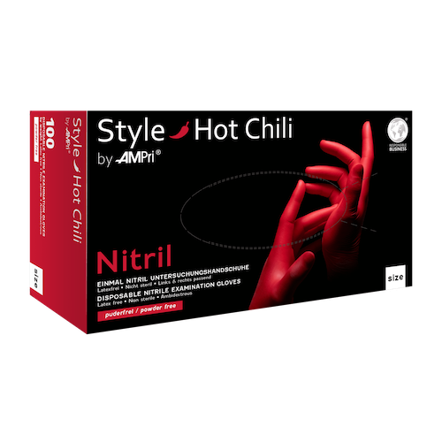 STYLE Hot Chili, Nitrilhandschuhe rot