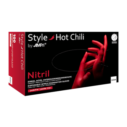 STYLE Hot Chili, Nitrilhandschuhe rot