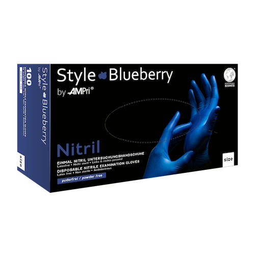 STYLE Blueberry, Nitrilhandschuhe puderfrei