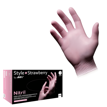 STYLE Strawberry, Nitrilhandschuhe rosa puderfrei