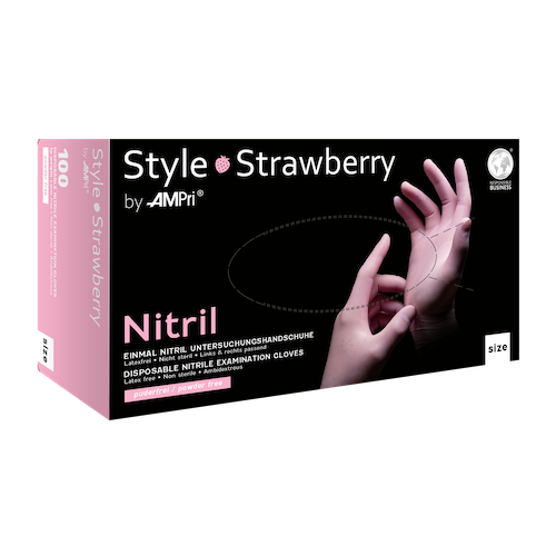 STYLE Strawberry, Nitrilhandschuhe rosa puderfrei
