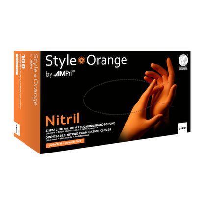 STYLE Orange, Nitrilhandschuhe puderfrei