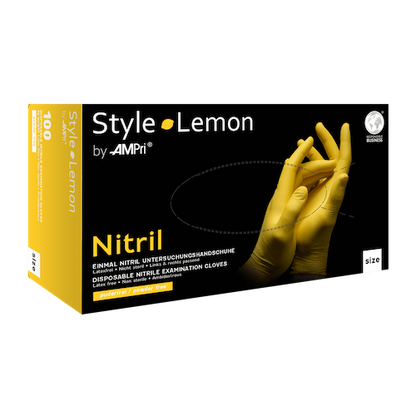STYLE Lemon, Nitrilhandschuhe gelb puderfrei