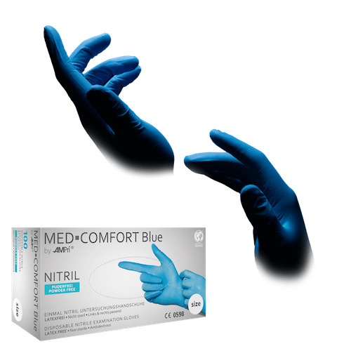 MED-COMFORT BLUE Nitrilhandschuhe puderfrei