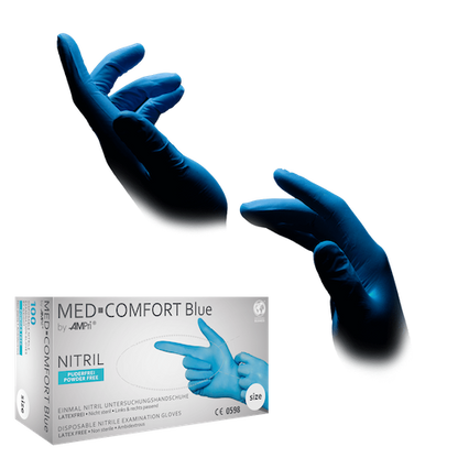 MED-COMFORT BLUE Nitrilhandschuhe puderfrei