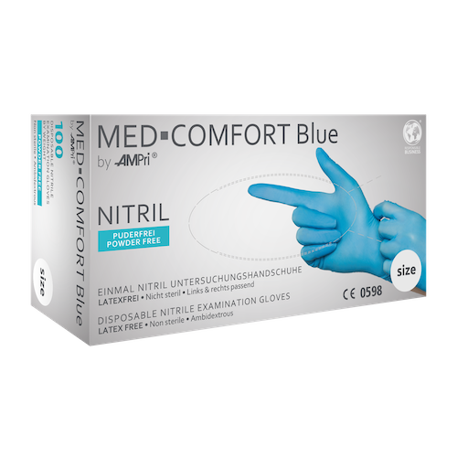 MED-COMFORT BLUE Nitrilhandschuhe puderfrei