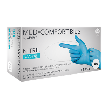 MED-COMFORT BLUE Nitrilhandschuhe puderfrei