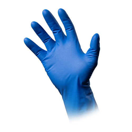 MED-COMFORT High Risk, Nitril-Chemikalienschutzhandschuh, puderfrei, blau