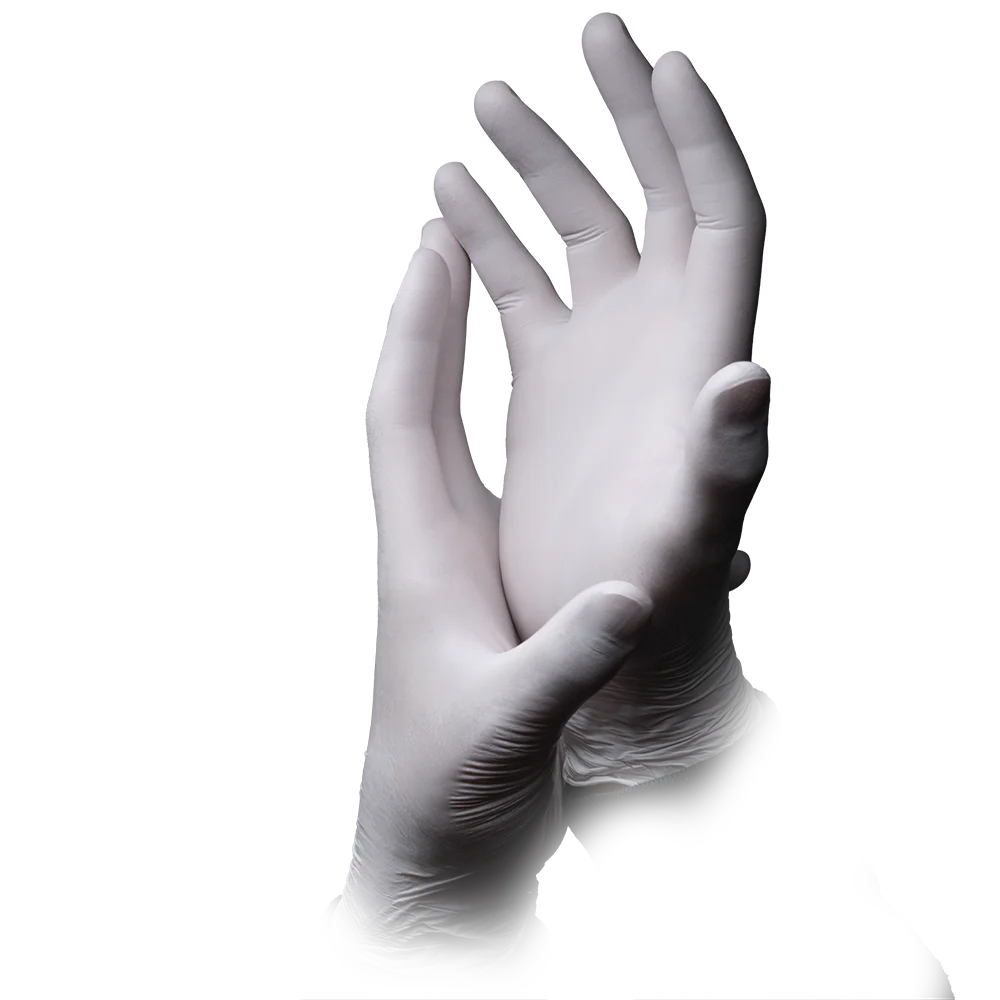 Nitrilhandschuhe Eco Plus in Größe M, puderfrei, volltexturiert.