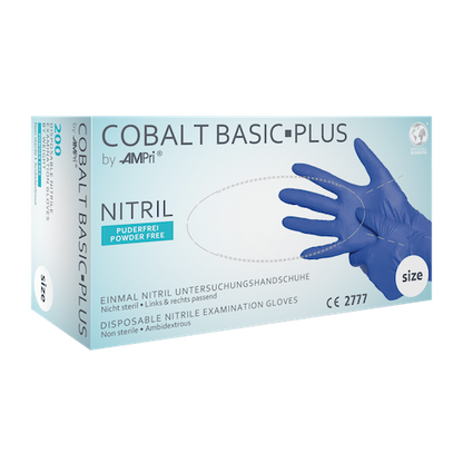 COBALT BASIC-PLUS, Nitrilhandschuhe, puderfrei, kobaltblau