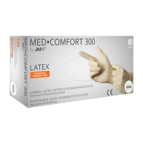 MED-COMFORT 300 Latexhandschuhe weiß puderfrei