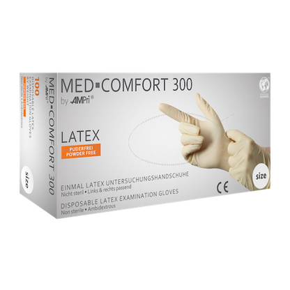 MED-COMFORT 300 Latexhandschuhe weiß puderfrei