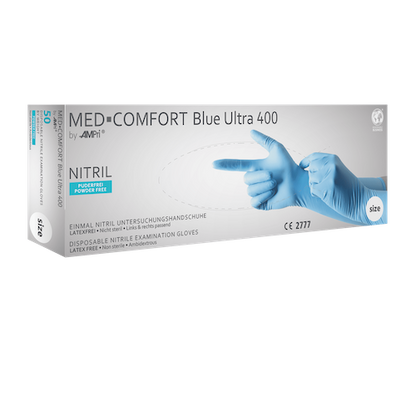 MED-COMFORT BLUE ULTRA 400, Nitrilhandschuhe puderfrei