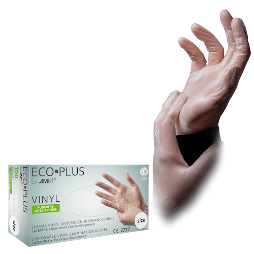 ECO-PLUS Vinylhandschuhe, weiß, puderfrei