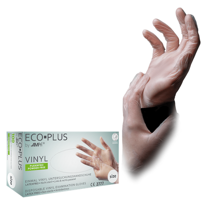 ECO-PLUS Vinylhandschuhe, weiß, puderfrei