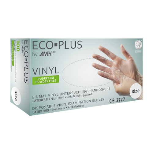 ECO-PLUS Vinylhandschuhe, weiß, puderfrei