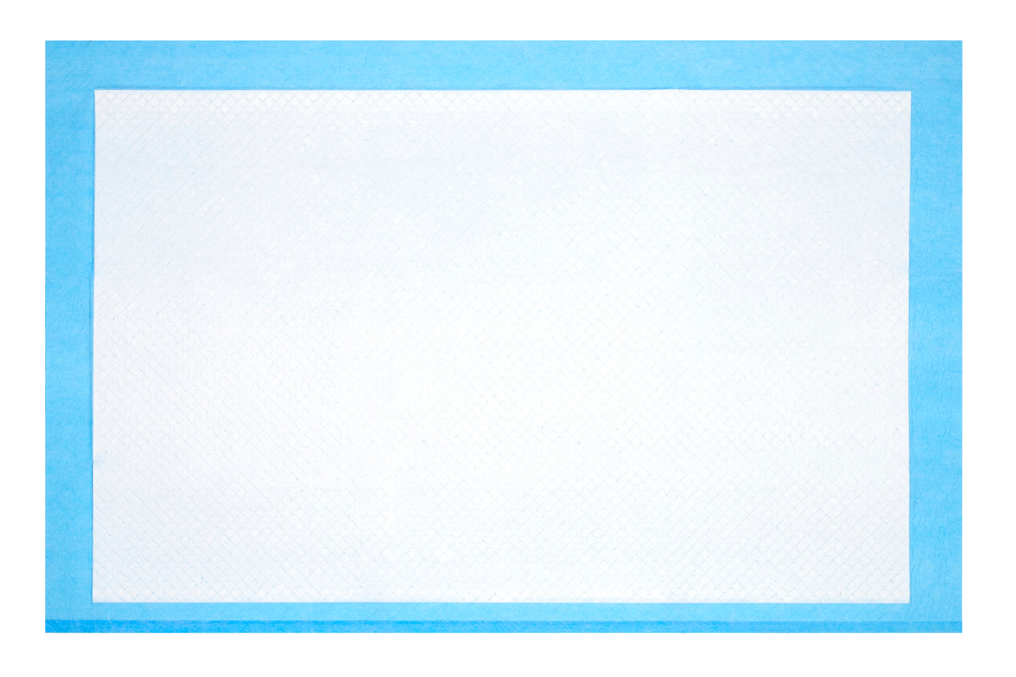 ViaMol Premium Bettschutzeinlage mit blauem Rand und weißer saugfähiger Oberfläche.