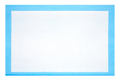 ViaMol Premium Bettschutzeinlage mit blauem Rand und weißer saugfähiger Oberfläche.