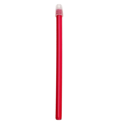Roter Speichelsauger mit abnehmbarem Filter auf weißem Hintergrund.