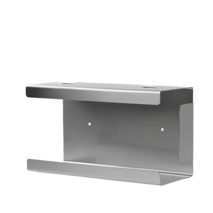 Handschuh-Dispenserhalter aus Edelstahl für Wandmontage.